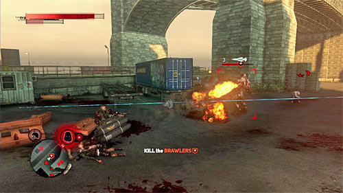 You can also eliminate them in other ways, for example by activating the Devastator attack, taking away the rocket launcher from one of the local Blackwatch soldiers or jumping to the helicopter flying over the battlefield, to tear off its missile launcher - [Blacknet mission 7] Operation: Red Glacier - Blacknet missions - Prototype 2 - Game Guide and Walkthrough