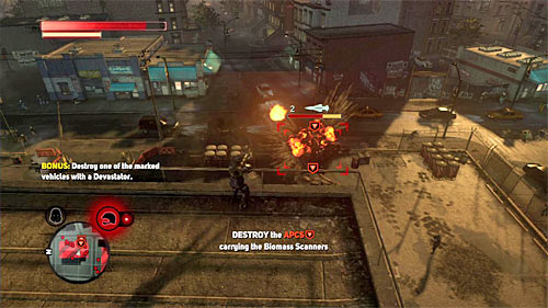 The most effective method of eliminating APCs is to use different types of launchers - [Blacknet mission 7] Operation: Red Glacier - Blacknet missions - Prototype 2 - Game Guide and Walkthrough