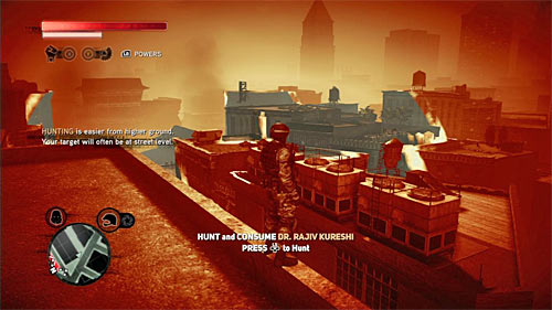 As you probably remember, it is best to start the hunt with getting to the rooftop of one of the highest building in area - [Blacknet mission 9] Operation: Spotted Cat - p. 1 - Blacknet missions - Prototype 2 - Game Guide and Walkthrough