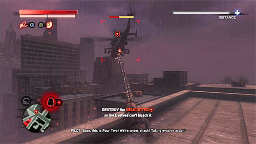 When you sufficiently approach the helicopter, you have to decide how you want to destroy it - [Blacknet mission 10] Operation: Long Horizon - Blacknet missions - Prototype 2 - Game Guide and Walkthrough