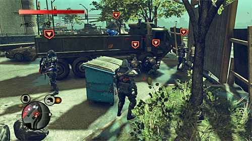 You can find the squad on a small square, near the street - Yellow Zone - p. 2 - Secrets - Prototype 2 - Game Guide and Walkthrough