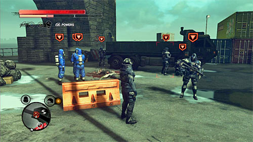 You can find the squad under the bridge - Yellow Zone - p. 2 - Secrets - Prototype 2 - Game Guide and Walkthrough
