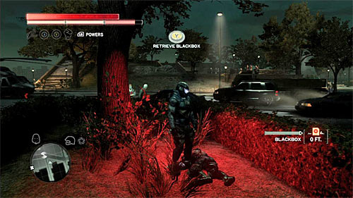 You can find the body in bushes, near the street - Green Zone - p. 1 - Secrets - Prototype 2 - Game Guide and Walkthrough