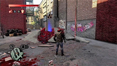 You can find the lair in the alley between buildings - Green Zone - p. 2 - Secrets - Prototype 2 - Game Guide and Walkthrough