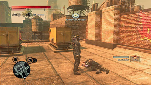 You can find the body on the building's rooftop - Red Zone - p. 1 - Secrets - Prototype 2 - Game Guide and Walkthrough