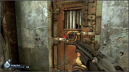 Being in the corridor you should see the locked door on the right - Destroy the Bomb Caches - p. 1 - Main missions - Rage - Game Guide and Walkthrough