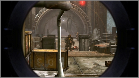 After a while a Shrouded Heavy will appear in the hall, equipped with the powerful gun - Destroy the Bomb Caches - p. 2 - Main missions - Rage - Game Guide and Walkthrough