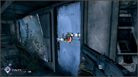 After the fight use the Lock Grinder on the door to the right of the stairs - Defibrillator Upgrade - p. 2 - Main missions - Rage - Game Guide and Walkthrough