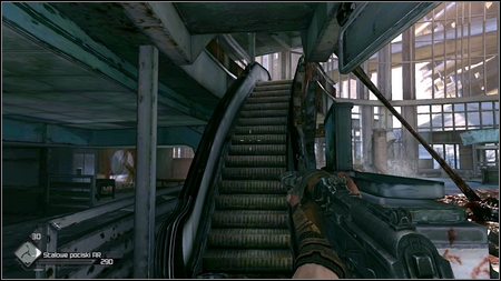 After clearing the area you can go to the upper floor using the stairs on the left - Defibrillator Upgrade - p. 3 - Main missions - Rage - Game Guide and Walkthrough