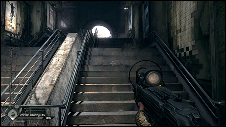 When you get to the wide stairs go up - Foreman Jones/Mutant Expansion - p. 1 - Main missions - Rage - Game Guide and Walkthrough