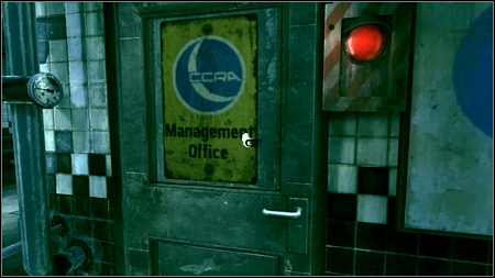 You can reach the Gearhead Vault through the Management Office, which can be found behind the Jani's Supplies (opposite to the Dietrich's room) - Gearhead Vault - p. 1 - Main missions - Rage - Game Guide and Walkthrough