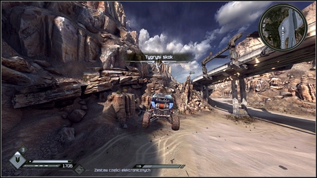 It is enough to get a maximum speed and drive on the take-off under it and you'll get the drone - Wasteland - p. 1 - Vehicle jumps - Rage - Game Guide and Walkthrough