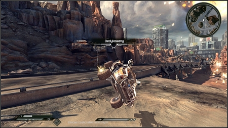 In order to get it you have to jump using the rocks on the south - Wasteland - p. 1 - Vehicle jumps - Rage - Game Guide and Walkthrough