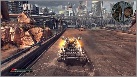 Return now to the highway leading to the Dead City and keep on the left - Wasteland - p. 2 - Vehicle jumps - Rage - Game Guide and Walkthrough