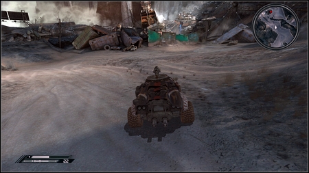 Once the highway is over, turn around and jump using the take-off on the right - Eastern Wasteland - Vehicle jumps - Rage - Game Guide and Walkthrough