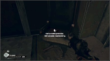 There is a chair behind with the card on it - Eastern Wasteland - p. 2 - Collector cards - Rage - Game Guide and Walkthrough