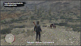 He will tell you that seconds ago one townsfolk has hurt him and now he is running away - Additional Activities - Strangers - Additional Activities - Red Dead Redemption - Game Guide and Walkthrough