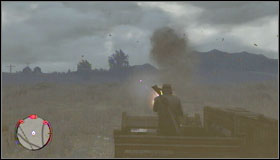 You will have to use the machine gun in the armed vehicle - Walkthrough - The North - [G] Agent Edgar Ross - Walkthrough - The North - Red Dead Redemption - Game Guide and Walkthrough