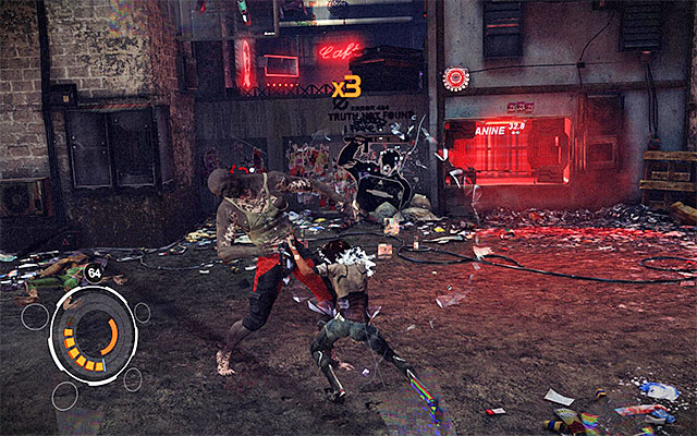 Keep attacking prowlers and remember to use the combos that include the regeneration moves - Get through the first part of the Slums - Episode 3 - Remember Me - Game Guide and Walkthrough
