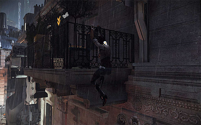 Turn towards the balustrade on your left and perform a longer leap towards it - Get through the flooded district - Episode 5 - Remember Me - Game Guide and Walkthrough