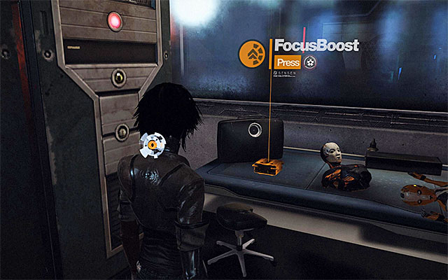 Listen to the conversation with Edge and start exploring the two small rooms to the side of the entrance, next to which there is a robot a mop standing - Find Captain Trace - Episode 7 - Remember Me - Game Guide and Walkthrough