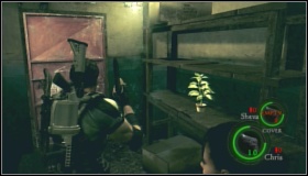 When you enter the house you will notice two maijins who are holding defenseless individual from the village - Civilian Checkpoint - Walkthrough - Resident Evil 5 - Game Guide and Walkthrough