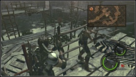 Eventually you will reach a red crank and use it - Execution Ground - Walkthrough - Resident Evil 5 - Game Guide and Walkthrough