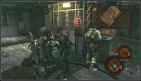 You have to get rid of the flames which block your further way - Execution Ground - Walkthrough - Resident Evil 5 - Game Guide and Walkthrough