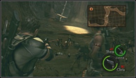 When you run ahead, you will notice a ladder and go to the niche behind it - Caves - Walkthrough - Resident Evil 5 - Game Guide and Walkthrough