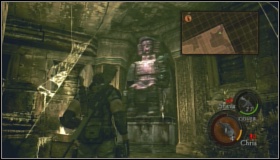 The last red statue is situated on the other side - Caves - Walkthrough - Resident Evil 5 - Game Guide and Walkthrough
