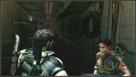 Go along the corridor and watch the buttons' icon appearing on the screen very carefully - Main Deck - Walkthrough - Resident Evil 5 - Game Guide and Walkthrough