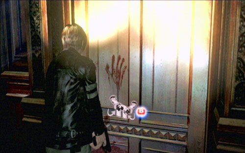 Keep moving forwards until you get to the back door to the kitchen - Chapter 1 - The Campus - Leon's campaign - Resident Evil 6 - Game Guide and Walkthrough