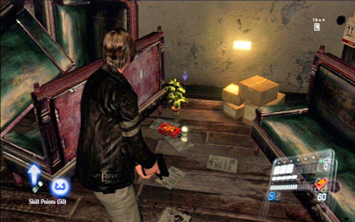 Next to them you'll find ammo, green herb and skill points - Chapter 1 - The Campus - Leon's campaign - Resident Evil 6 - Game Guide and Walkthrough