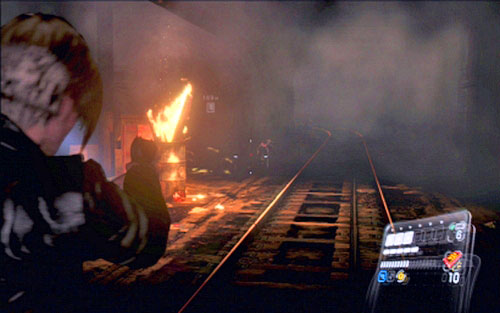 A bit further you'll find a burning barrel with a nearby dog transformed into zombie - Chapter 1 - The Subway Tunnels - Leon's campaign - Resident Evil 6 - Game Guide and Walkthrough