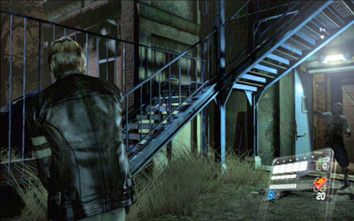 A bit further you'll come to a locked gate - Chapter 1 - City Streets - Leon's campaign - Resident Evil 6 - Game Guide and Walkthrough