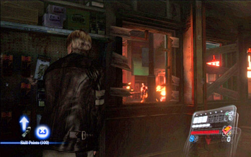 Now go to the nearby shop, running after survived policeman - Chapter 1 - City Streets - Leon's campaign - Resident Evil 6 - Game Guide and Walkthrough