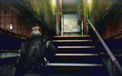 When the shop owner finally opens the door leading to the upper floor, pick up all items from the floor and go up the stairs - Chapter 1 - City Streets - Leon's campaign - Resident Evil 6 - Game Guide and Walkthrough