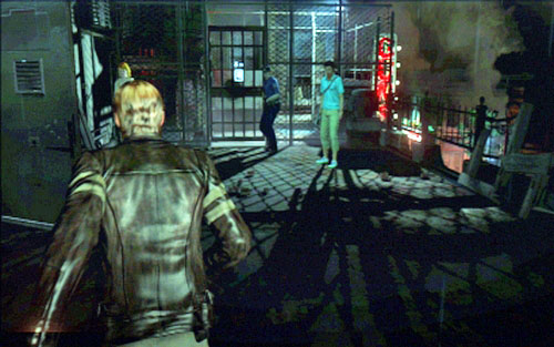 Keep following policeman and shop owner - Chapter 1 - City Streets - Leon's campaign - Resident Evil 6 - Game Guide and Walkthrough