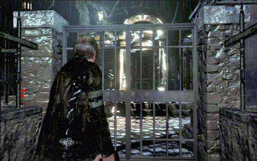 Once you get the key, use it to unlock the grate to the right from the shed - Chapter 2 - The Cemetery - Leon's campaign - Resident Evil 6 - Game Guide and Walkthrough