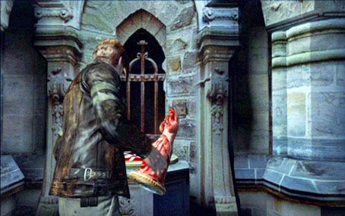 When you have two statues, place one of them on the podium next to the inscription - Chapter 2 - The Cathedral - Leon's campaign - Resident Evil 6 - Game Guide and Walkthrough