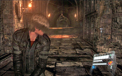 At some points your way will be blocked by blades sticking out from walls - Chapter 3 - The Catacombs - Leon's campaign - Resident Evil 6 - Game Guide and Walkthrough