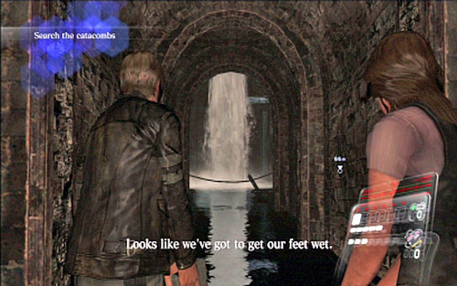 When all creatures are dead and the gate is unlocked, pick up all items and go through the gate - Chapter 3 - The Catacombs - Leon's campaign - Resident Evil 6 - Game Guide and Walkthrough