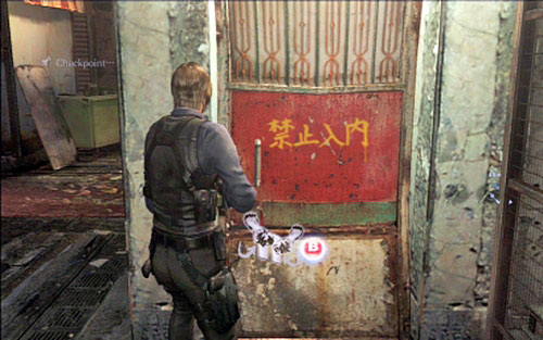 Go there and move forwards until you reach another gate - Chapter 4 - The Outdoor Market - Leon's campaign - Resident Evil 6 - Game Guide and Walkthrough