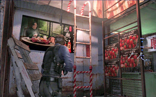 In order to get the third one, you have to climb up the nearby ladder - Chapter 4 - The Outdoor Market - Leon's campaign - Resident Evil 6 - Game Guide and Walkthrough