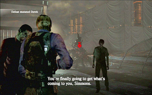 At the beginning get rid of as many of weaker enemies as you can, trying to avoid Simmons' sting - Chapter 5 - The Final Fight with Simmons - Leon's campaign - Resident Evil 6 - Game Guide and Walkthrough