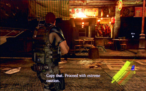 A first opponent awaits you there - Chapter 1 - City Alleys - Chris's campaign - Resident Evil 6 - Game Guide and Walkthrough