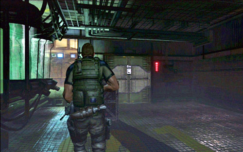 As soon as you approach the gate on the other side, explosive robots will appear in the room - Chapter 3 - The Secret Lab - Chris's campaign - Resident Evil 6 - Game Guide and Walkthrough