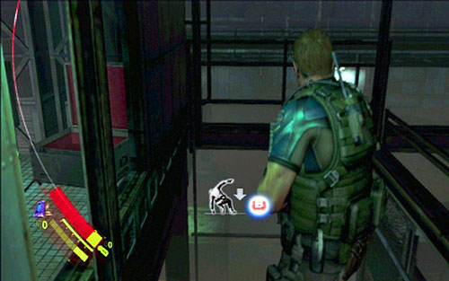 Once you take all items, jump down to the lower floor and start chasing the mysterious woman - Chapter 3 - The Secret Lab - Chris's campaign - Resident Evil 6 - Game Guide and Walkthrough