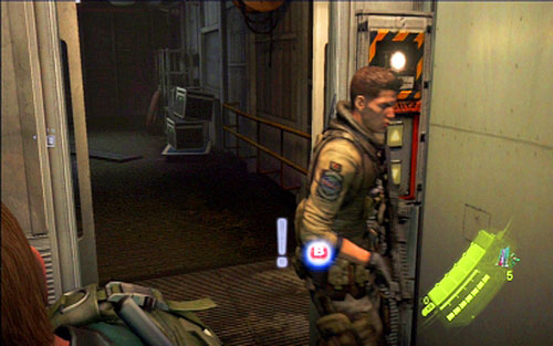 When the cut-scene is over, move forwards until you reach the elevator - Chapter 4 - Ship Corridors - Chris's campaign - Resident Evil 6 - Game Guide and Walkthrough
