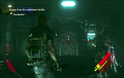 After that go to the indicated door and go through it - Chapter 5 - The Final Battle - Chris's campaign - Resident Evil 6 - Game Guide and Walkthrough
